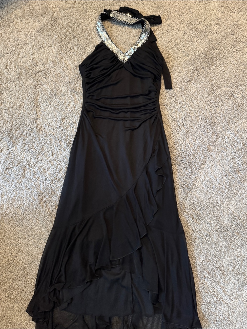 Formal Sheer V-Neck Gown